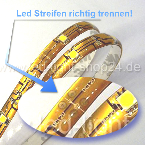 Led Strip und Led Streifen teilen und schneiden