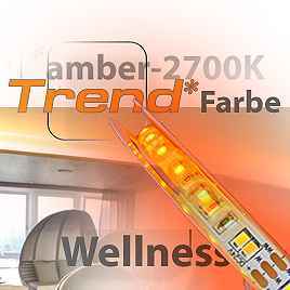 Trendfarbe bei LED Streifen: amber + Orange